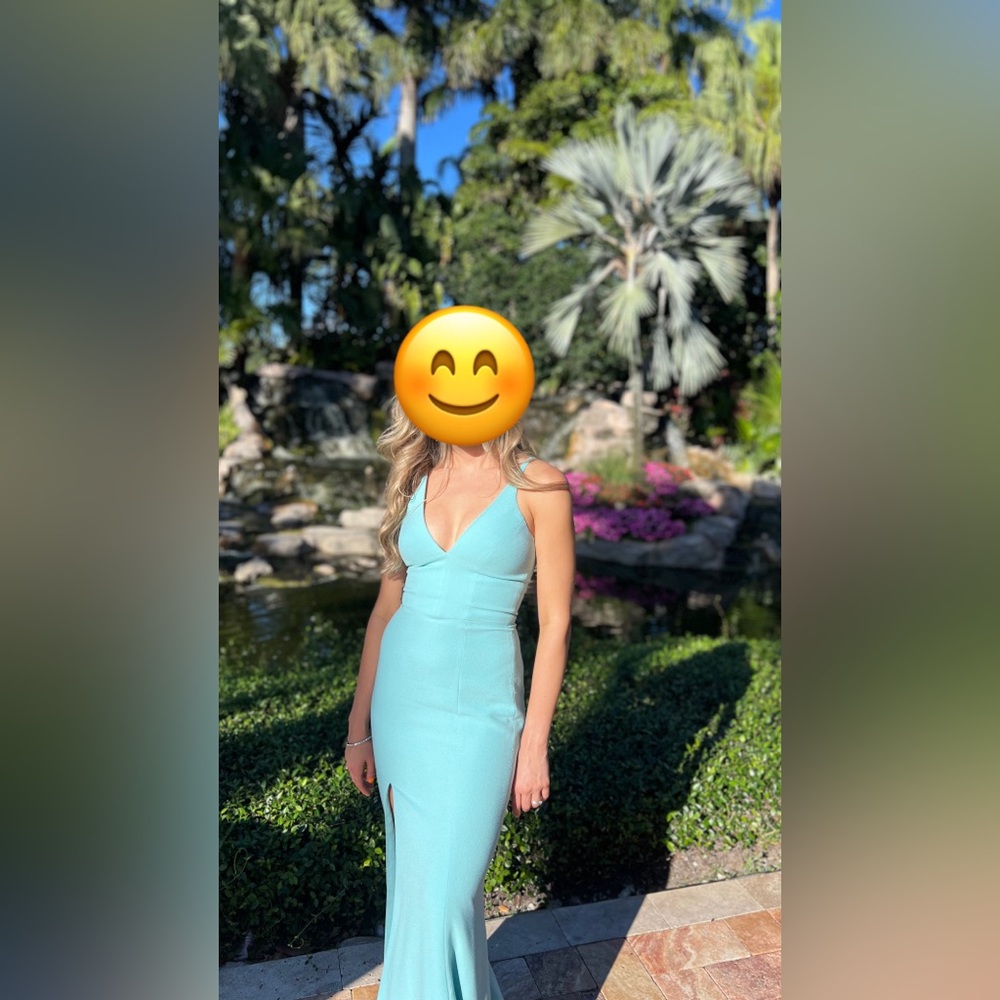 Blue guest wedding dress